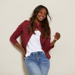 THREAD & SUPPLY utility jacket in wine size M NWT